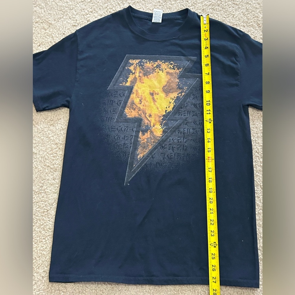 DC Comics Black Adam Lightning Bolt Logo Graphic Print Medium Shirt - Picture 7 of 7